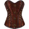 WLFFW Corsetto Donna Gotico Corpetto Medievale Catene (EU(32-34) S, Nero)