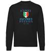 Settantallora - Felpa Girocollo Nero Maglia con Grafica celebrativa del Terzo Scudetto del Napoli 1936 - Campioni d'Italia 2022-2023 - la Maglia dei Veri Tifosi biancoazzurri Taglia XL