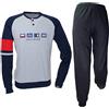 Navigare Pigiama Uomo Caldo Cotone Interlock Invernale M-L-XL-XXL Navy 2141225