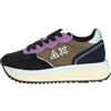 SUN68 Z44216 Sneakers Con Lacci In Tessuto/camoscio Donna NERO 38