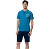 LOTTO homewear Pigiama Uomo Cotone Estivo Corto Sportivo Pantaloncino Maniche Corte Comodo (IT, Testo, M, Regular, Regular, Grigio 148)