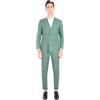 Ciabalù Completo Uomo Elegante Effetto Lino Slim Fit Estivo Doppiopetto con Giacca e Pantalone Abito Cerimonia Casual per Matrimonio, Evento o Ufficio