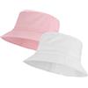 Umeepar Cappello da Pescatore Estivo in Cotone Unisex per Donna Uomo - Rosso -
