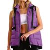 Generic Gilet Donna Corto doppiopetto con risvolti Caldo Giubbotto Imbottito Fiore Ricamo Streetwear Smanicato Piumino Invernale con Cappuccio Caldo Giubbotto Imbottito