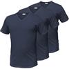 Moda Egidio Maglia Liabel 3828 Mezza Manica Uomo Cotone Jersey 100% (IT, Testo, M, Regular, Regular, 3 Blu Scollo V)