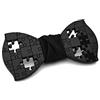 GIGETTO 1910 Papillon legno GIGETTO Puzzle Nodo cotone Nero Made in Italy