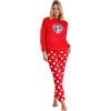 SANTORO Gorjuss Pigiama Donna Santoro Invernale in Coral Fleece Art. 56614 (IT, Testo, XL, Regular, Regular, Lampone)