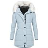 Generico Piumino Donna Invernale Tinte Unite con Cappuccio Manica Lunga - Giacca Softshell Donna con Tasche Cerniera Leggera Running Unico Giacche Elegante Termica Piumini Grigio Chiaro S