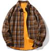 Mymyguoe Camicia da uomo in flanella, foderata in pile, a quadri, invernale, calda, in flanella, per taglialegna, per le mezze stagioni, con fodera termica, verde, XL