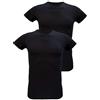 Armata di mare Set 2 t-Shirt Uomo Manica Corta Girocollo Cotone Elasticizzato (6-XL, Nero)