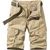 New front Pantaloncini Cotone Uomo Cargo Sport Uomo Bermuda Estate Traspirante Tasche Grandi Campeggio Corsa Outdoor Alpinismo Ciclismo Sport Grigio 36
