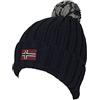 NAPAPIJRI Cappello con rovescia e PON PON Articolo NCNCNP0A4FRZ SEMIURY W 2 Made in Italy, 197 Dark Grey Melange, Unica - One Size