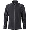 James & Nicholson Giacca in pile da uomo Structure, Nero - Black/Carbon, XXXL