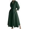 FRESQA S-5XL Camicia a Maniche Lunghe Moda Coreana Abito Chic Couverture Collo Maxi Abito Increspato Donna Autunno Inverno Abiti Streetwear