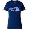 THE NORTH FACE NF0A8A6D89N W S/S Easy Tee T-Shirt Donna Estate Blue/Virtual Blu Taglia XL