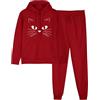 HAOLEI Tuta Sportiva Donna Completa Invernale Elegante Cotone Tuta Casual Abbigliamento Stampato Sportivo Top Curvy Jogging Completo Palestra Leggero Tracksuit Fitness Felpata Tute da Ginnastica