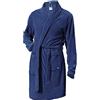 Generico IRGE vestaglia da camera in pile manica lunga uomo MI1380 (L, Medium Blu)