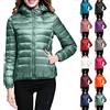 MJGkhiy Piumino Donna Leggero 100 Grammi Ecologica Trapuntino Foderata Quilted Jacket Mezza Stagione Cappotto Ripiegabile Giubbino Antivento Giacca Con Cappuccio Invernale Caldo Giubbotto Elegante