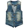 DianShaoA Gilet Jeans Uomo Giacca Denim Senza Maniche Giacca Giubbotto Smanicato Denim Panciotto Blu L