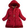 FEOYA Bambine Giubbotto Invernale Sci Bambini Piumino Parka Antivento Bambina Cappotto In Pile Pelliccia Bimba Giubbotto Elegante Felpa Tinta Unita Con Il Cappello Nero 5 6 Anni