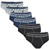 Sergio Tacchini Set 6 Paia Slip Uomo Assortito Cotone Bielastico Art. 9003 (7/XXL)