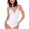 Lady Bella Lingerie Lady Bella P6738 Body Donna Contenitivo Modellante - Shapewear senza Ferretto in Coppa D Preformata, Non imbottita e Senza Cuciture - Tessuto Doppiato per Pancia Piatta ed effetto Snellente (Skin, 4D)