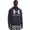 Under Armour Felpa Con Cappuccio Ua Rival Fleece Big Logo, Tempered Steel / Onyx White, XL Uomo