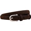 FOVAOK Cintura bovina di cuoio della Anti-pelle scamosciata delle donne di 20mm per la gonna del vestito, Caff, 100 cm