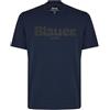 Blauer T-Shirt in Tono Bourne (IT, Testo, S, Regular, Regular, Blu)