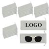 TOPTIE 50 pezzi Borse per occhiali da sole personalizzate, Sacchetto con coulisse in microfibra con logo stampato per bomboniere