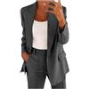 Meaunzyl Tailleur Pantalone Da Donna, Completo Tailleur Donna Eleganti Curvy Pantaloni E Giacca A Maniche Lunghe Due Pezzi Suit Elegante Completa Taglie Forti Cerimonia Ufficio E Lavoro Matrimoni E Feste