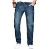 Alessandro Salvarini - Jeans da uomo Comfort Fit a gamba dritta, comfort-jeans in denim, Blu