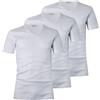 Generico Maglietta Intima Uomo Lana Cotone Offerta 3 Pezzi Scollo a v Maglia Intima Uomo Termica Invernale 1023 (Bianco, M)