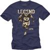 MAKAYA Mücke 63 Maglietta Uomo Maglia Football Americano Vintage Retro Motivo Bulldozer T-Shirt Verde XXXXL