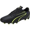 PUMA Scarpe da calcio Vitoria Fg/Ag da uomo, Nero-Lime Elettrico, 8 UK
