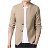 Mymyguoe Sakko - Giacca da uomo elegante da uomo, estiva, per il lavoro, per lo sport, per uomo, slim fit, sportiva, tinta unita, leggera, sportiva, blazer, taglie forti, cachi, XXXL