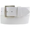 BELTINGER Cintura in pelle bovina pieno fiore denim 5 cm | Cintura in pelle da uomo 50mm | Cintura larga da uomo in vera pelle | Nero 130cm