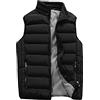 ORANDESIGNE Antivento Giubbino Smanicato Gilet Imbottito Uomo Autunnali Invernali Giacca Giubbotto Piumino Casual Slim Fit Senza Maniche Giubbotto Parka Cappotto C Cachi L