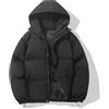 ZDJSWJ Uomo inverno cappuccio giù giacca ispessimento caldo giù giacca giacca - vento impermeabile cappuccio giù giacca, S Nero, M