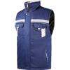 Yukirtiq Gilet Imbottito da Uomo ad Alta Visibilità Bodywarmer Smanicato Giubbotto da Lavoro Alta Visibilità Unisex Adulto Gilet da Lavoro Catarifrangente con Tasche e Cerniera, Blu+Grigio, L