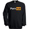 MAGLIERIA CONFORTI Felpa Maglione Girocollo Divertente per Uomo o Donna Maglia Addio al Nubilato, Celibato, Feste. Maglia HUB (IT, Testo, M, Regular, Regular, Nero)