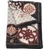 GUESS Sciarpa Donna in Poliestere, Motivo Geometrico, Nero e Marrone, 60 x 180 cm, Made in Italy