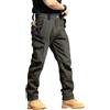 Generic Pantaloni cargo tattici da uomo invernali foderati in pile, resistenti all'acqua, resistenti agli strappi ed elasticizzati, pantaloni da lavoro multitasche per attività all'aperto, escursioni e tempo