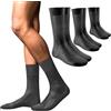 LADY·C 3 PAIA - calze pregiate DUBLO misto lana rasata corte uomo eleganti (IT, Numero, 44, 45, Regular, Regular, GRIGIO)