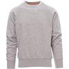 PAYPER Mistral+ Felpa Girocollo da Uomo a Manica Lunga Raglan Misto Cotone Polsini Vita in Costina Elasticizzata Grigio Melange (L)