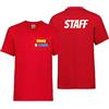 Bulabadoo T Shirt Staff Personalizzata con Stampa Fronte Retro e Lato Cuore, Maglietta Team Crew Azienda o Evento con Nome e Logo, Uomo Donna per Personale e Dipendenti