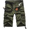 New front Pantaloncini Spiaggia Uomo Pantaloncini Cargo Uomo Bermuda Cargo Uomo Pantaloncini Cotone Uomo Estate Fresco e Traspirante Tasca di Grande capacità Sport Lavoro Grigio 34