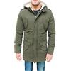 Evoga Giaccone Parka Uomo Casual Invernale Giacca Giubbotto Verde Militare con Pelliccia (L, #F1 Verde)