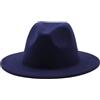 Hgvcfcv Cappello Fedora a tesa larga da donna Cappello da uomo in feltro di lana tinta unita Cappello autunno e inverno Panama Jazz Hat 56-61 Cm, 2, 58/61 cm