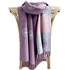 Brillabenny Sciarpa Donna Invernale in Lana e Cashmere, Versatile Come Scialle, Stola e Pashmina Donna (FUCSIA GRIGIO POIS)